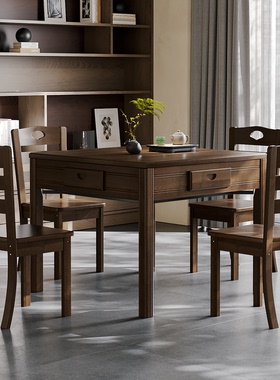 电动实木麻将机全自动家用麻将台中式麻将桌餐桌两用机麻茶桌一体