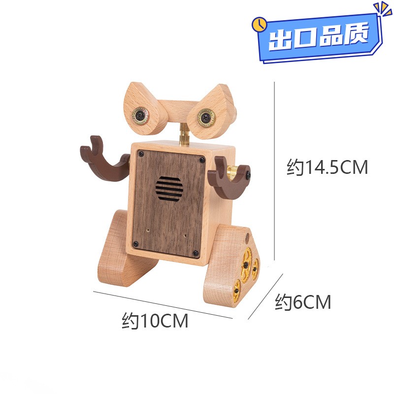 实木桌面摆件创意可爱原木智能联网AI对话机器人趣味益智互动a203