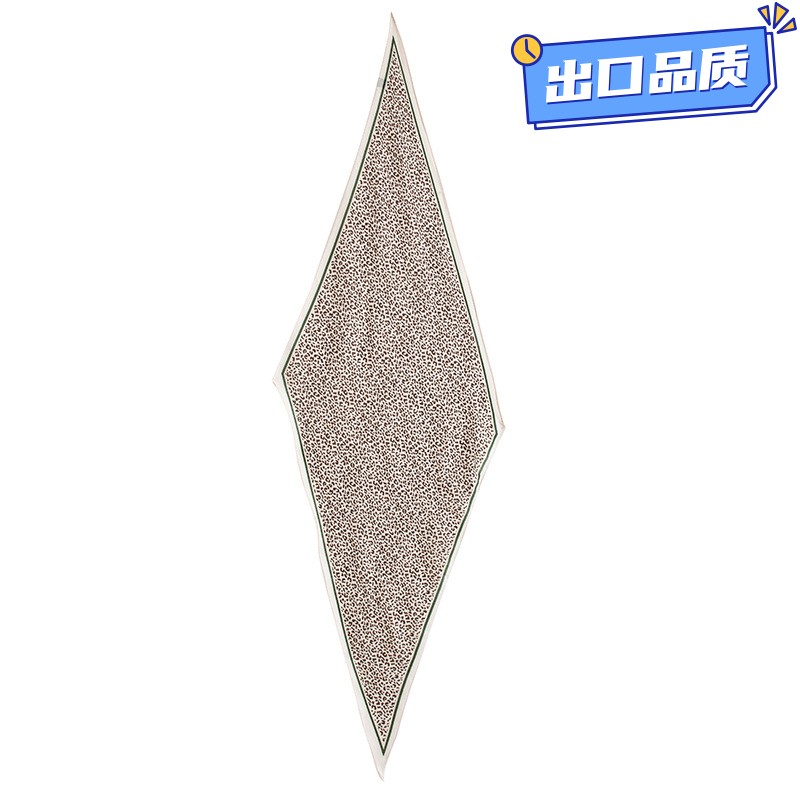 桑蚕丝羊毛长条丝巾高级感细窄长条小丝巾紫色边腰果碎花丝带M094