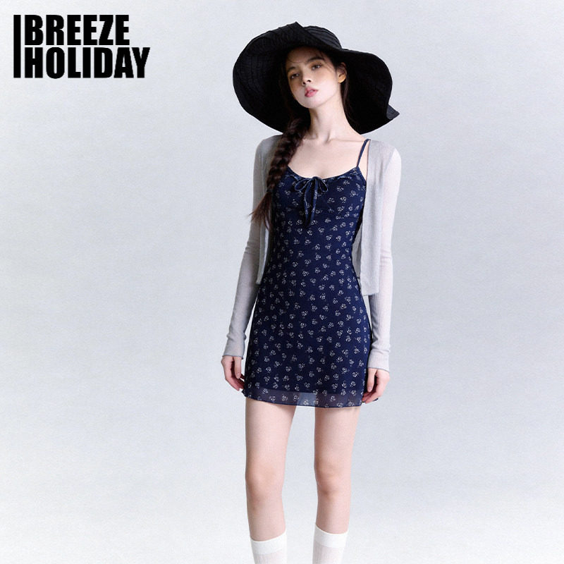 breezeholiday连体泳衣女带罩衫遮肚子显瘦度假风水上乐