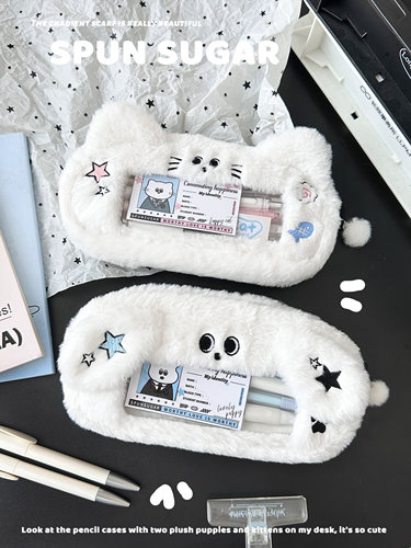 棉花加点糖笔袋帆布原创设计笔袋