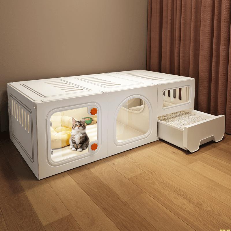 不占地猫笼子带厕所一体一室一厅一卫猫别墅家用室内小户型猫窝屋