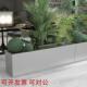 定制户外不锈钢花箱组合花架树箱花坛铁艺圆筒花槽市政售楼部花钵
