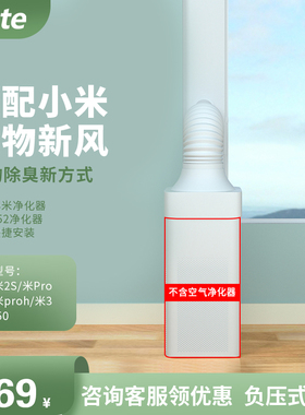 适配小米米jia空气净化器改成新风机宠物除臭米proH/米2/2s/米3