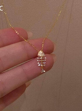 铜合金爆闪mini小鱼骨毛衣链女