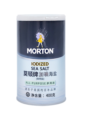 莫顿400g含碘食用海盐