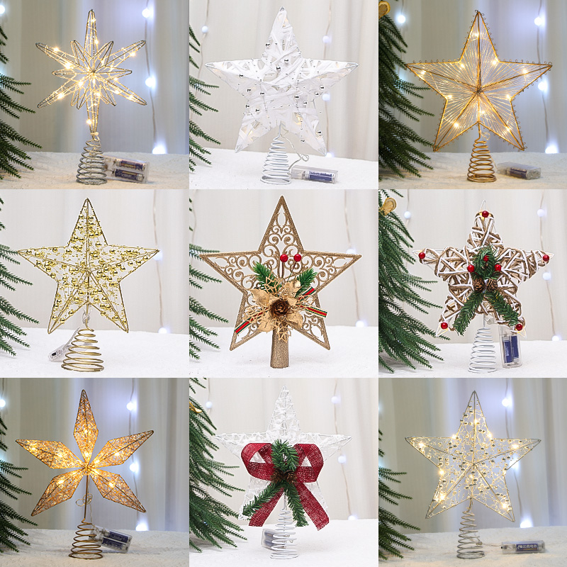 发光树顶星圣诞树用弘信美陈