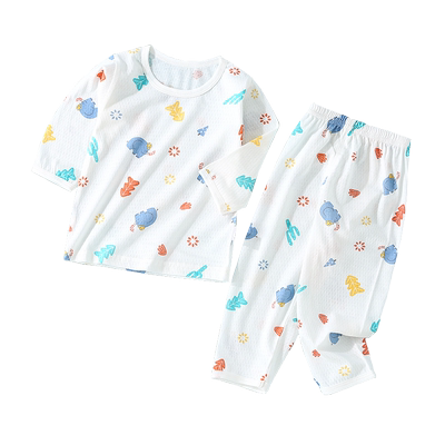 宝宝空调服套装薄款纯棉