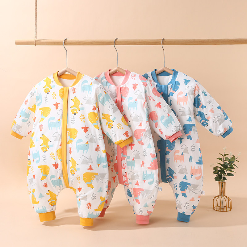 婴儿分腿睡袋秋冬厚款儿童宝宝睡袋纯棉冬季连体睡袋四季防踢,童装/婴儿装/亲子装,家居袍/睡袍,淘宝优惠券,粉丝福利购,淘宝优惠卷