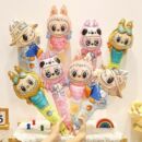 可爱卡通拉布布气球手持棒儿童生日派对装 饰布置labubu气球地推