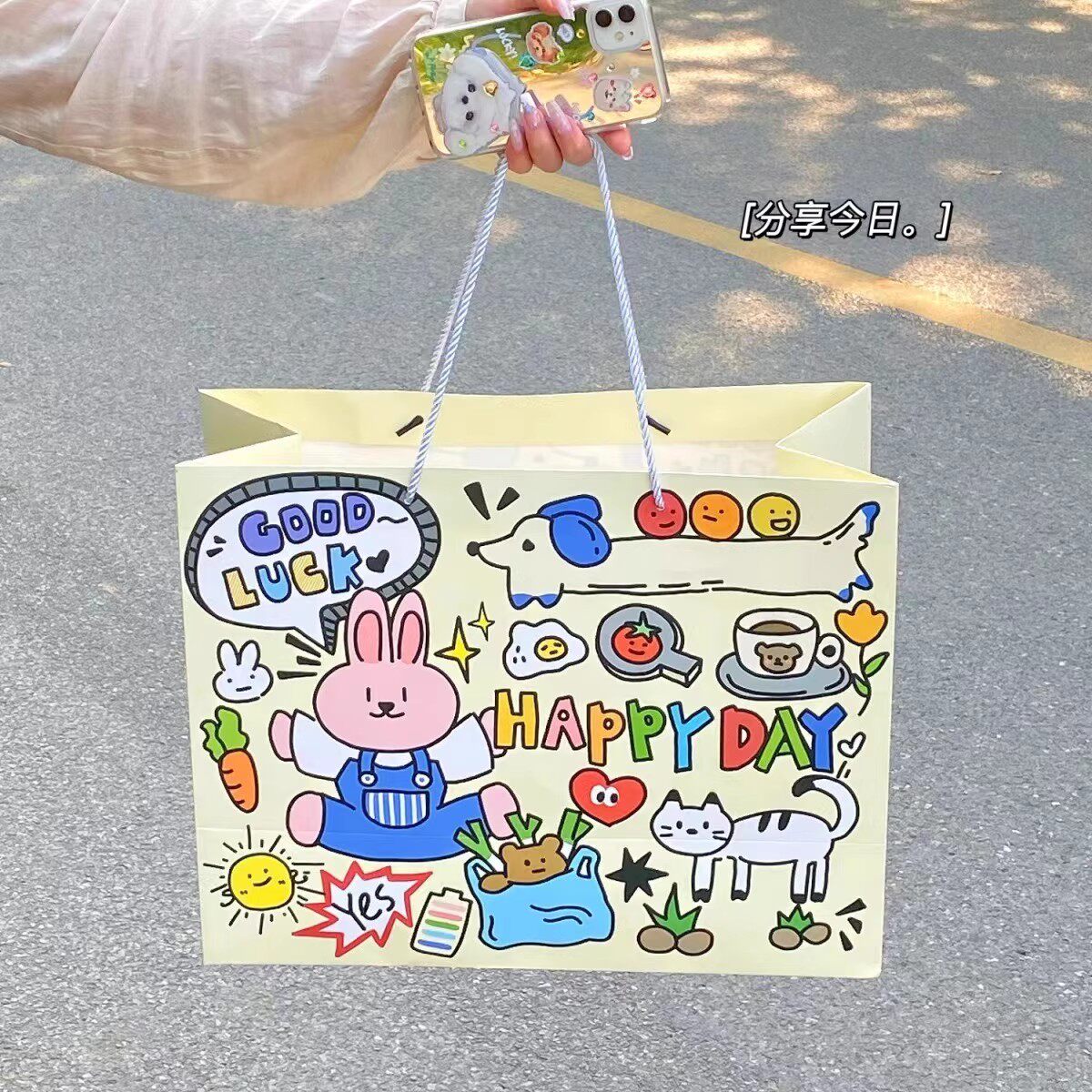 卡通礼品袋手提袋子儿童生日布置礼物气球包装可爱超大号袋子空袋