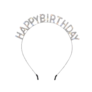 字母生日发箍水钻头箍发饰仙女ins网红同款派对装饰拍照神器帽子