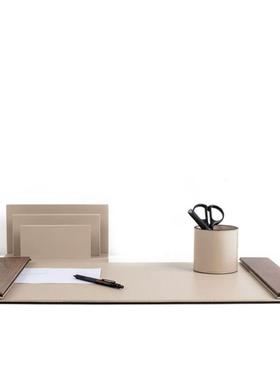 木纹储物桌垫模型房书房笔架办公桌垫写字台皮革笔记本电脑垫