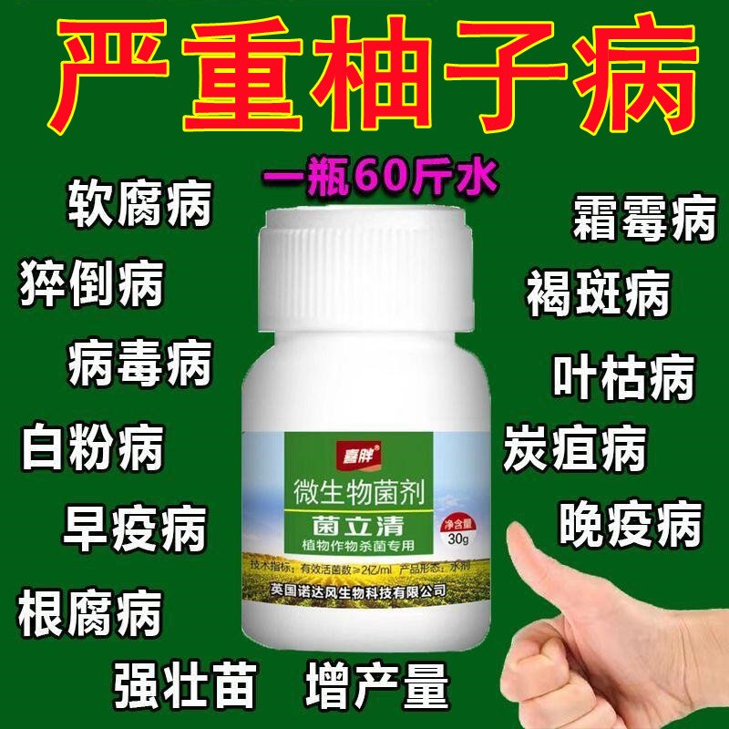 柚子树杀菌剂柚子病全治黄叶卷叶病流胶溃疡炭疽病黄龙病裂果病药