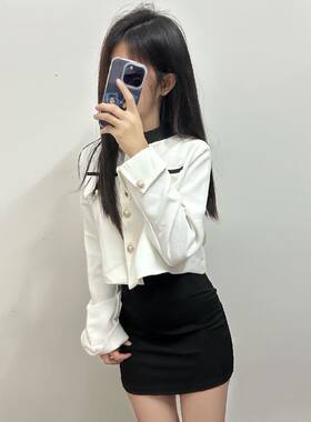 社会女小香风套装快手网红同款气质上衣短外套女+包臀吊带短裙子