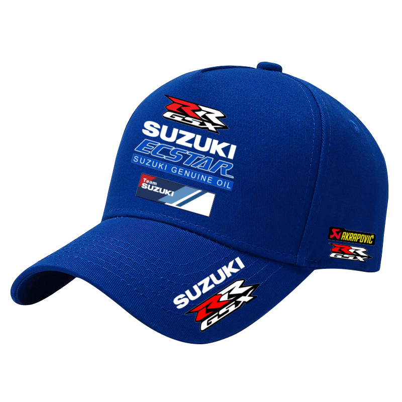 SUZUKI铃木gsx摩托机车周边鸭舌帽赛事骑行夏男棉遮阳吸汗棒球帽