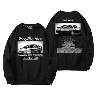 丰田Supra Mk3超级跑车牛魔王复古纪念圆领卫衣薄款加绒秋冬男潮