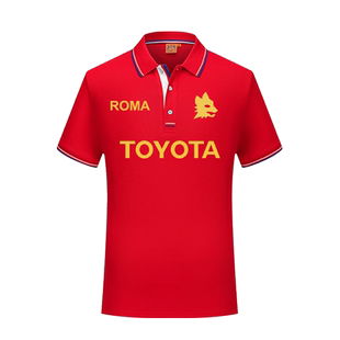 罗马足球俱乐部ROMA新赛季队服运动定制团队翻领POLO衫短袖夏季男