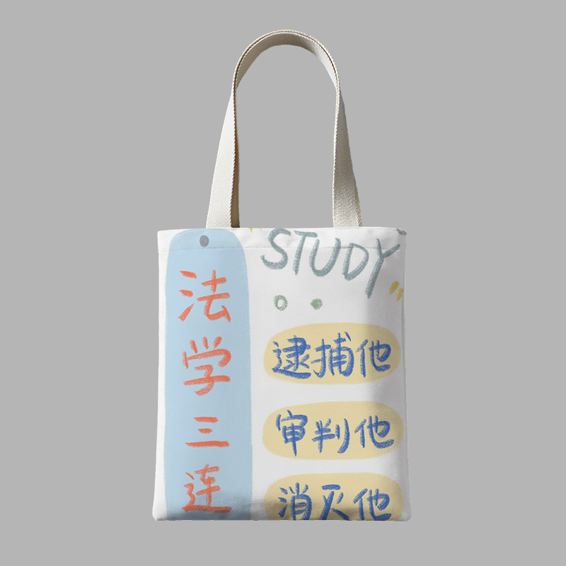 学科专业帆布袋文字汉语言定制帆布包单肩包文化手提学生装书c139