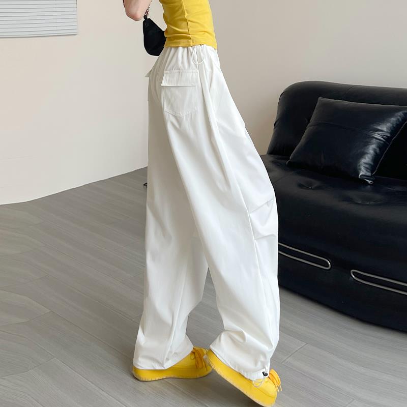 白色工装裤女款夏季薄款2