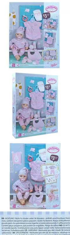 Korea l Anna 46cm mô phỏng búp bê phụ kiện quần áo giày mũ núm vú giả 13 cái zapf baby bel - Búp bê / Phụ kiện