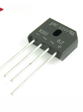 全新原装 KBU6J 整流桥 扁桥 6A/600V 直插4脚