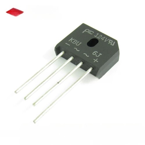 全新原装 KBU6J 整流桥 扁桥 6A/600V 直插4脚