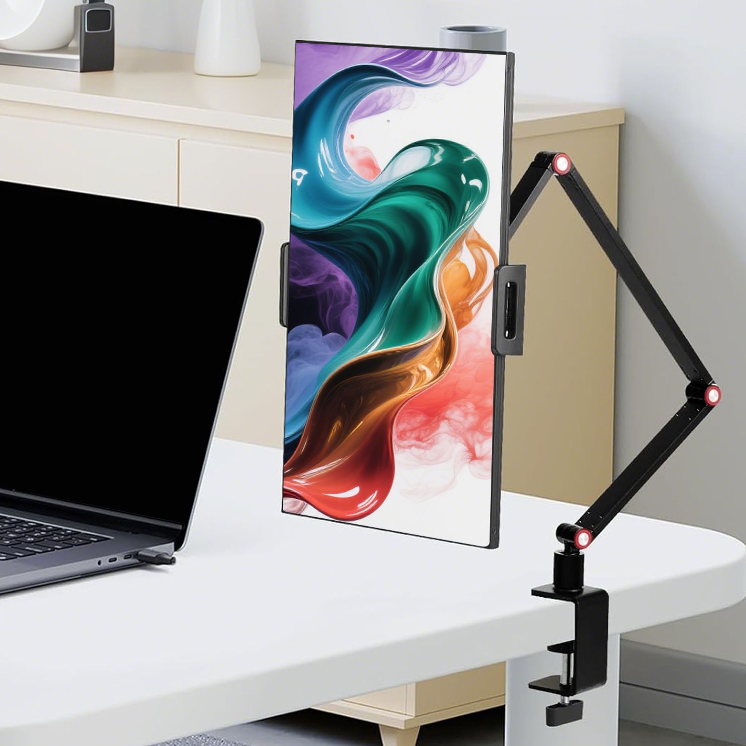 工厂 爆款桌面平板电脑支架 金属悬臂ipd支架直播手机支架