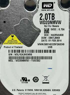 议价WD20NMVW-11AV3S2  WD/西数 2TB 移动