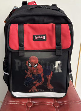 安踏儿童正品男童一到三年级双肩背减负护脊蜘蛛侠书包392448152U