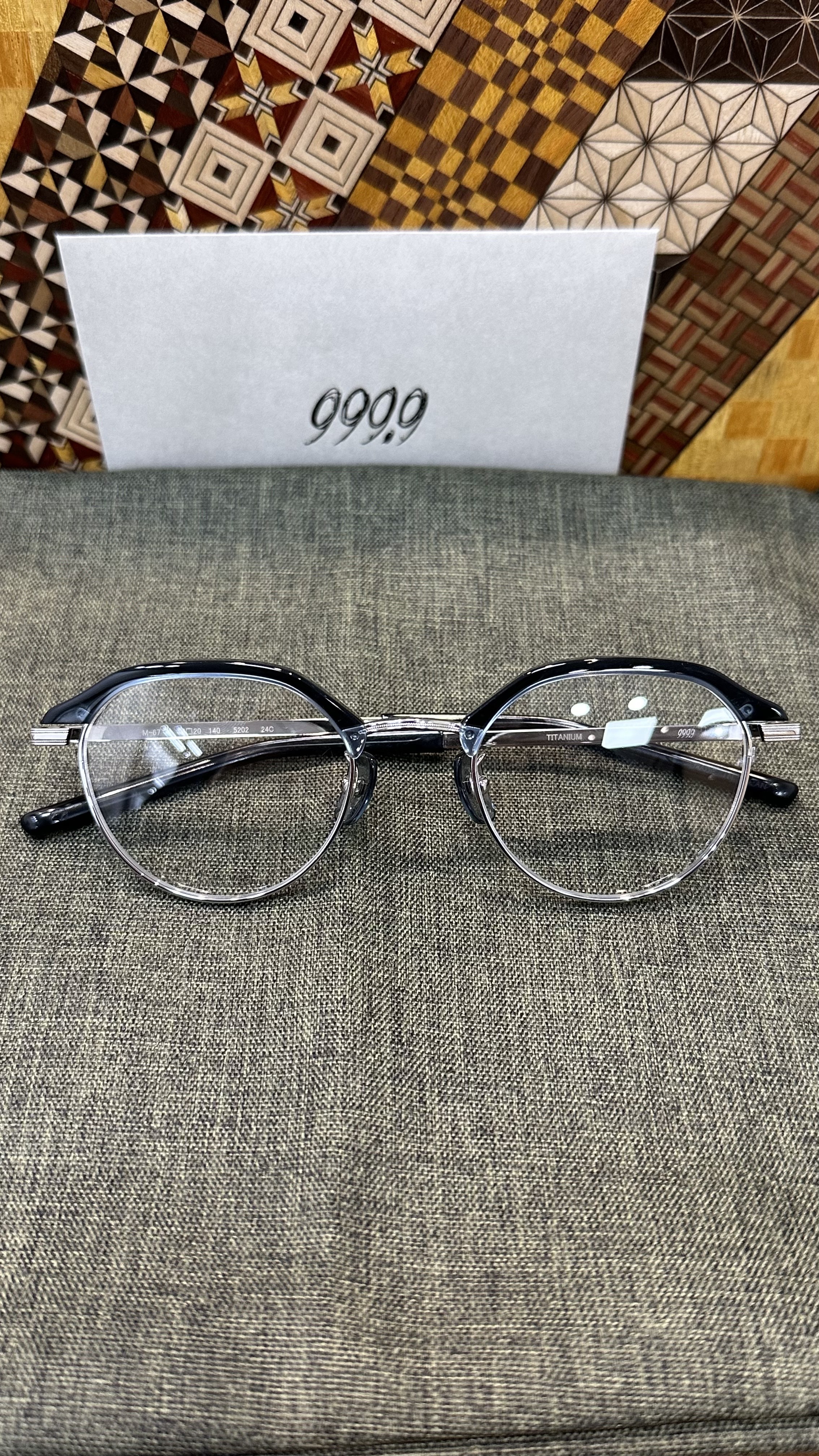 999.9fournines复古小多边形圆框M67深邃蓝稀缺配色正品全新