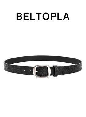 BELTOPLA美式复古雕花设计感腰带