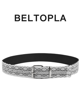 BELTOPLA韩系原创设计感蕾丝花朵腰带女小众裙子牛仔裤配饰皮带潮