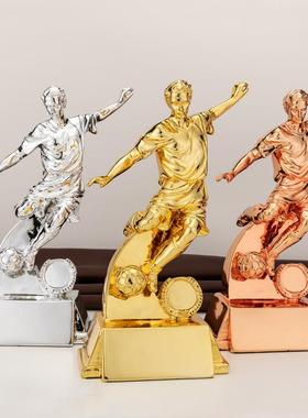 世界杯足球电镀奖杯 颁奖礼品 树脂工艺摆件射手球员MVP 球迷用品