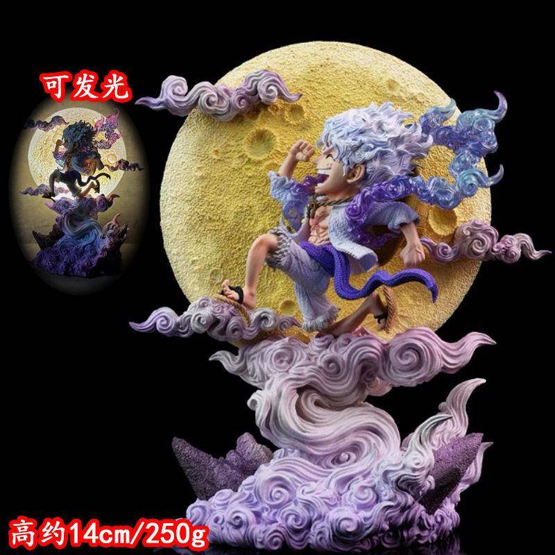 海贼王动漫周边雕像奔月尼卡路飞Q版GK手办航海王二次元桌面摆件