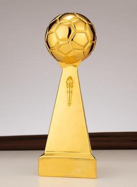 世界杯团队冠军奖杯 22cm足球射手球员奖 电镀树脂定制印字工艺品