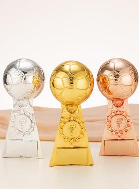 助攻王金靴奖金球奖树脂电镀足球奖杯 MVP球员足球联赛颁奖奖杯