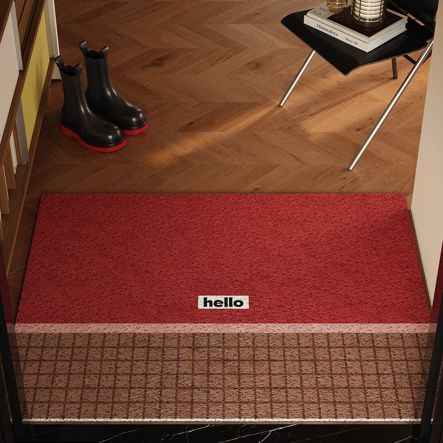 奥维格勒中古风入户门地垫红色新年玄关门口丝圈脚垫耐脏防滑门垫,居家布艺,入户地垫,淘宝优惠券,粉丝福利购,淘宝优惠卷
