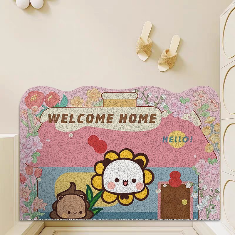 一二布布花园入户门丝圈地垫防滑室内客厅入户地垫ins风卡通可爱