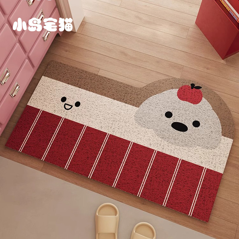 卡通狗狗丝圈入户门地垫家用耐磨防滑进门大门口脚垫可定制氛围感,居家布艺,入户地垫,淘宝优惠券,粉丝福利购,淘宝优惠卷