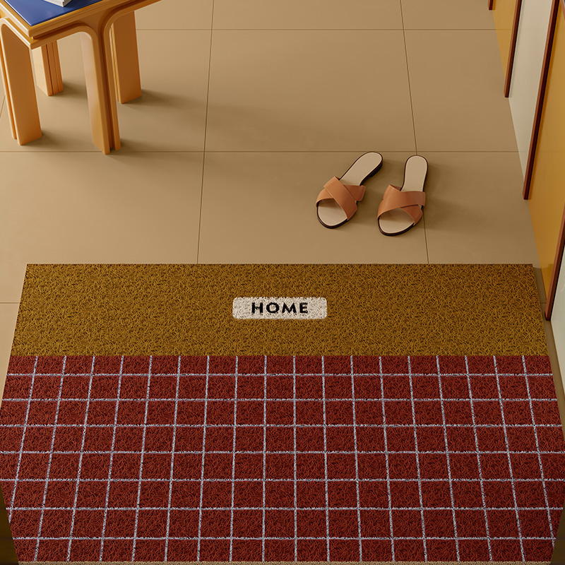 马德里中古风入户门门口门外丝圈除尘刮沙地垫可裁剪diy玄关地毯