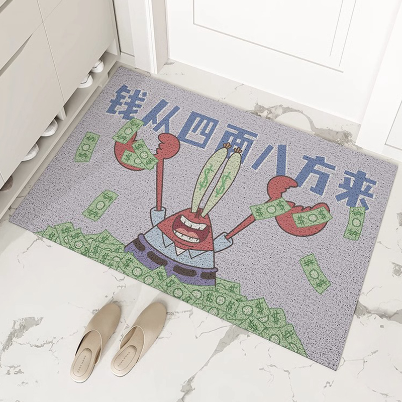 家用入户门地垫耐脏免洗高级网红丝圈pvc简约现代门口耐磨地毯垫