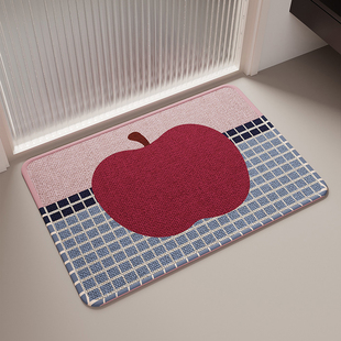 小岛水果士多浴室韩系简约吸水地垫厕所门口脚垫卫生间门垫防滑垫