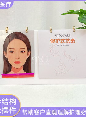 分层讲解皮肤层次面诊结构演示摆件可视化抗衰教学工具营销展示台