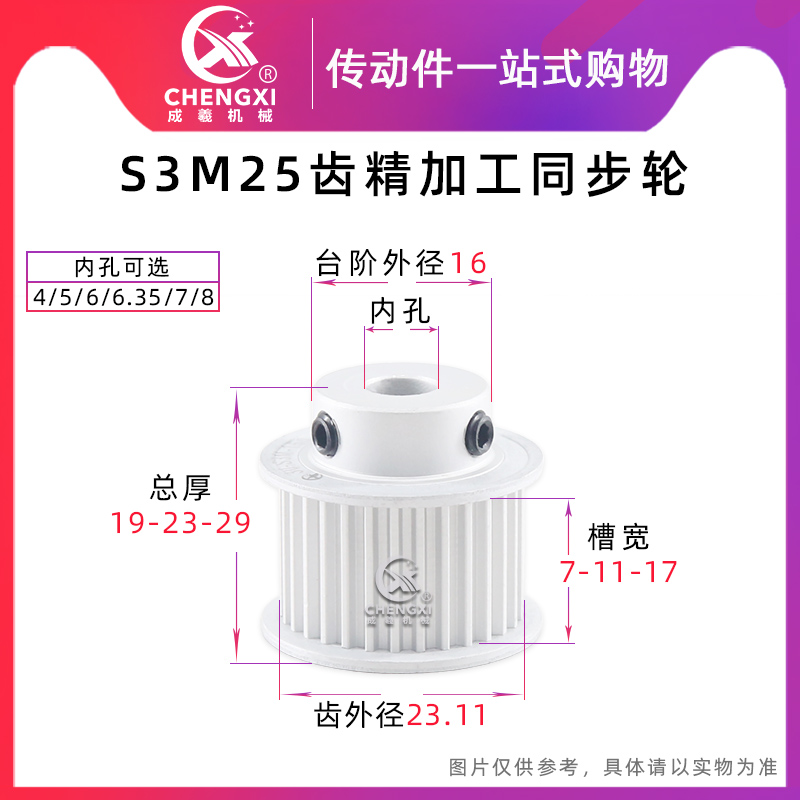 带台精加工同步轮外径23.11