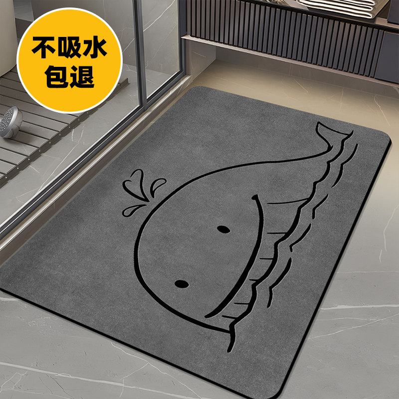 硅藻泥软垫浴室地垫卫生间速干家用吸水垫厕所防滑脚垫地毯门垫子