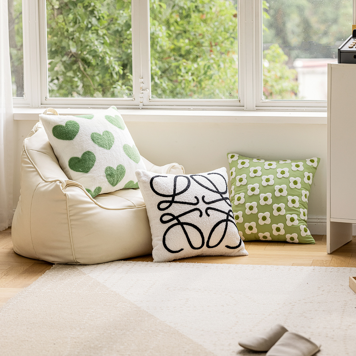 沙发靠枕毛绒客厅抱枕套