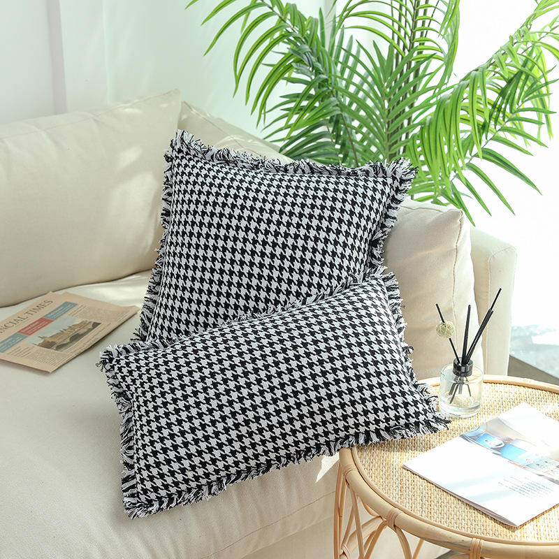 北欧客厅沙发抱枕套飘窗腰靠枕方