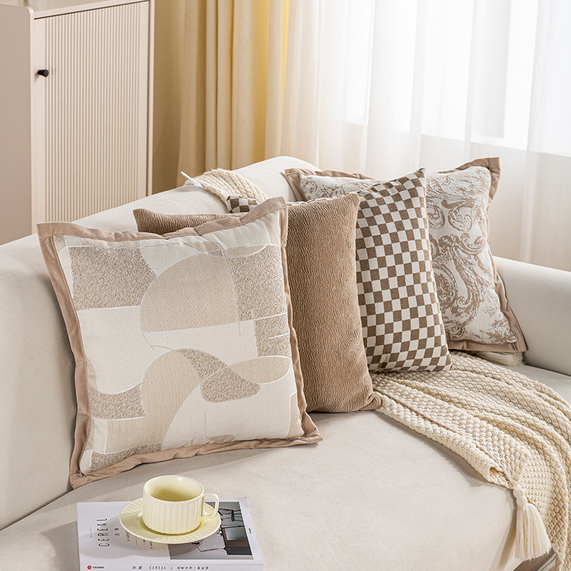 现代简约提花抱枕客厅沙发靠轻奢样板间卧室床头靠枕抱枕套