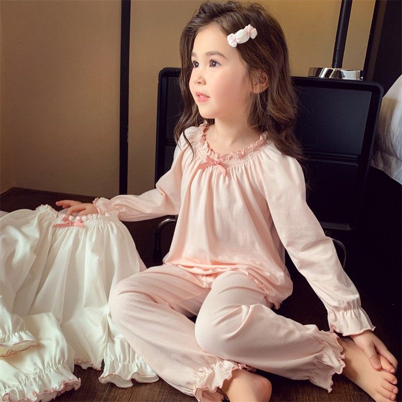 女童家居服套装春装公主风花边长袖睡衣睡裤两件套小女孩春秋睡衣,童装/婴儿装/亲子装,家居服套装,淘宝优惠券,粉丝福利购,淘宝优惠卷